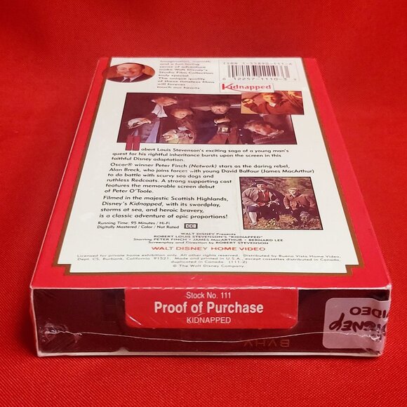 Kidnapped Walt Disneys Studio VHS 1997 New Sealed - Picture 4 of 8
